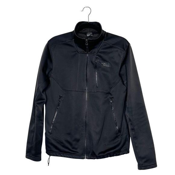￼The North Face Windwall Zip Up Jacket Men's Black Size Medium - Picture 1 of 4